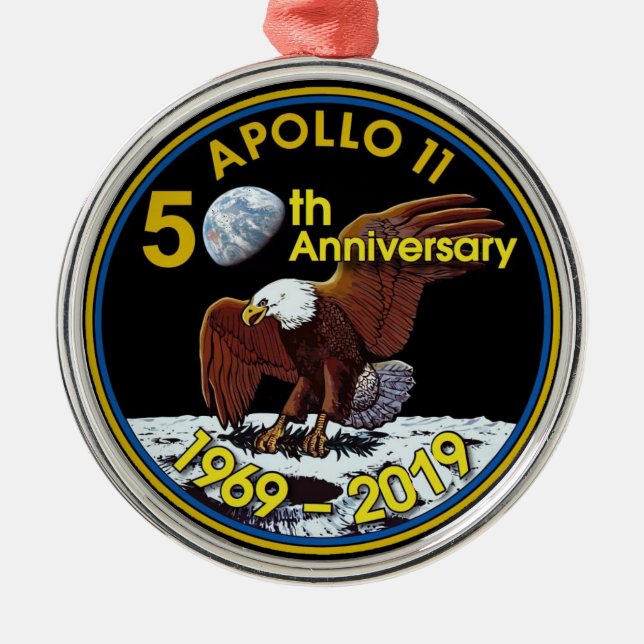 Apollo 11 50th Anniversary Metal Tree Decoration (Front)