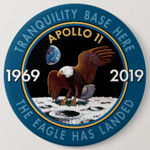 Apollo 11 50th Anniversary Mission Patch Insignia 6 Cm Round Badge