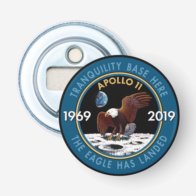 Apollo 11 50th Anniversary Mission Patch Insignia Bottle Opener (Front)