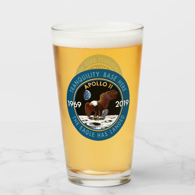 Apollo 11 50th Anniversary Mission Patch Insignia Glass (Front Filled)