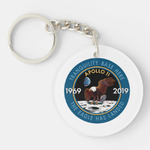 Apollo 11 50th Anniversary Mission Patch Insignia Key Ring