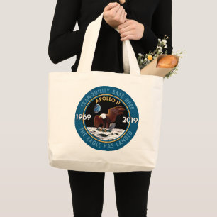 Apollo 11 50th Anniversary Mission Patch Insignia Large Tote Bag
