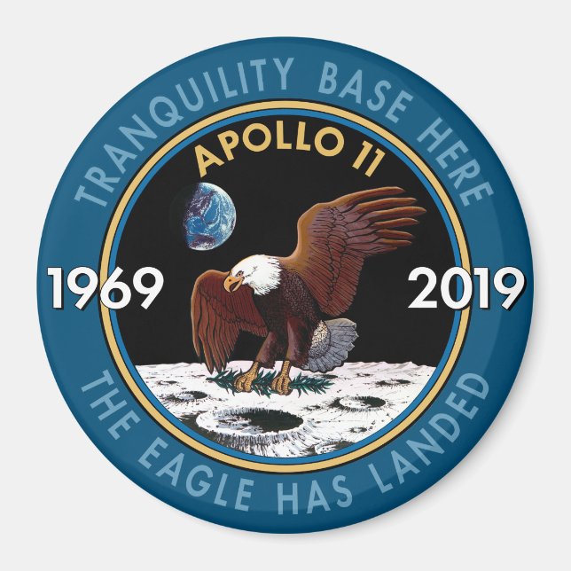 Apollo 11 50th Anniversary Mission Patch Insignia Magnet (Front)