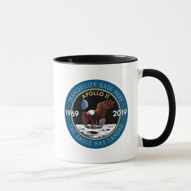 Apollo 11 50th Anniversary Mission Patch Insignia Mug (Right)