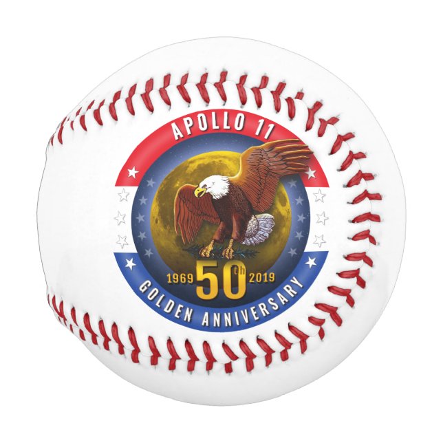 Apollo 11 50th Anniversary Patriotic Moon Eagle - Baseball (Front Right)