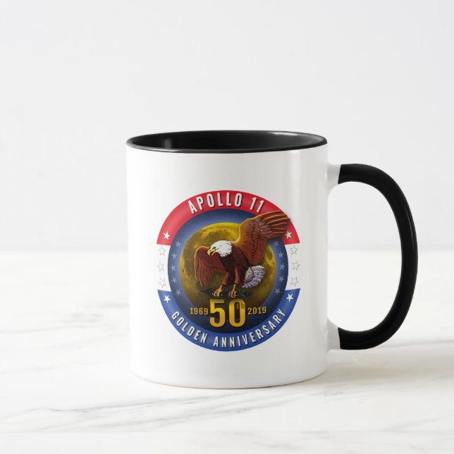 Apollo 11 50th Anniversary Patriotic Moon Eagle - Mug (Right)