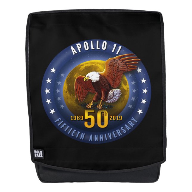 Apollo 11 50th Anniversary Starfield Moon Eagle - Backpack (Front)