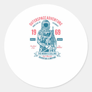 Apollo 11 classic round sticker