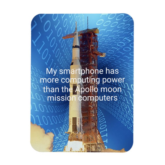 Apollo 11 Computing Power Magnet (Vertical)