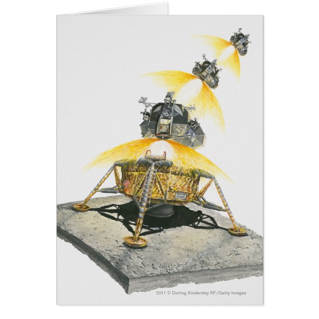 Apollo 11 Eagle module taking off from the Moon (Front)