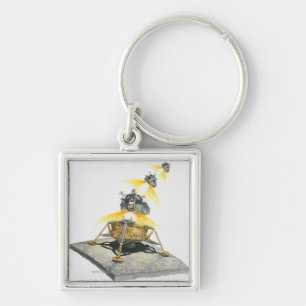Apollo 11 Eagle module taking off from the Moon Key Ring