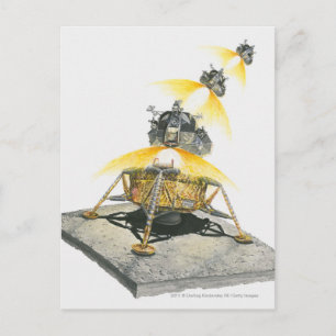 Apollo 11 Eagle module taking off from the Moon Postcard