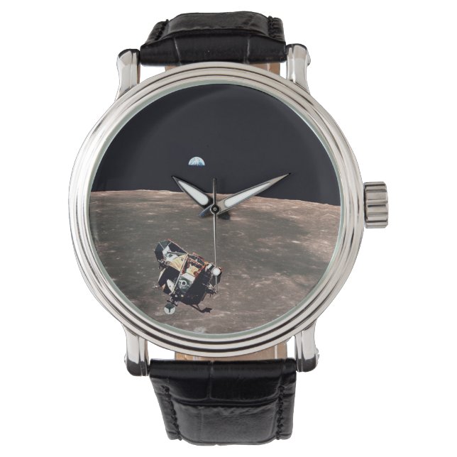 Apollo 11 Earth View as the Lunar Module Eagle Lea Watch (Front)