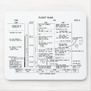 Apollo 11 Flight Plan Mouse Mat