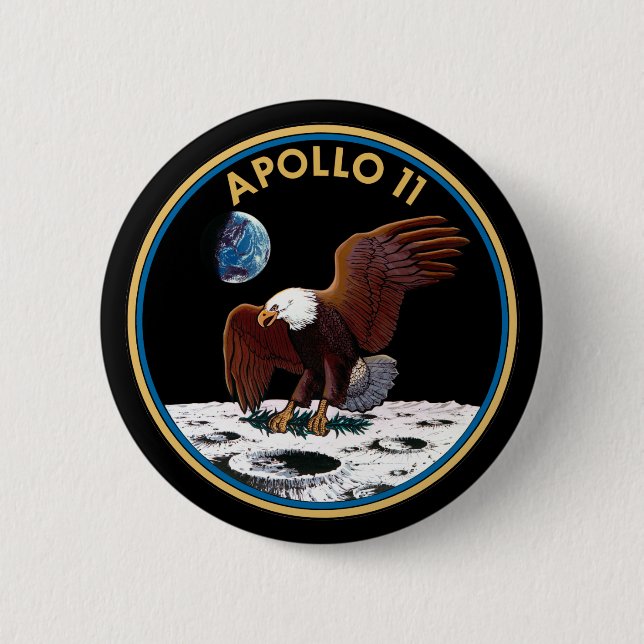 Apollo 11 insignia 6 cm round badge (Front)