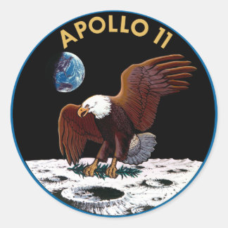 Apollo 11 insignia classic round sticker