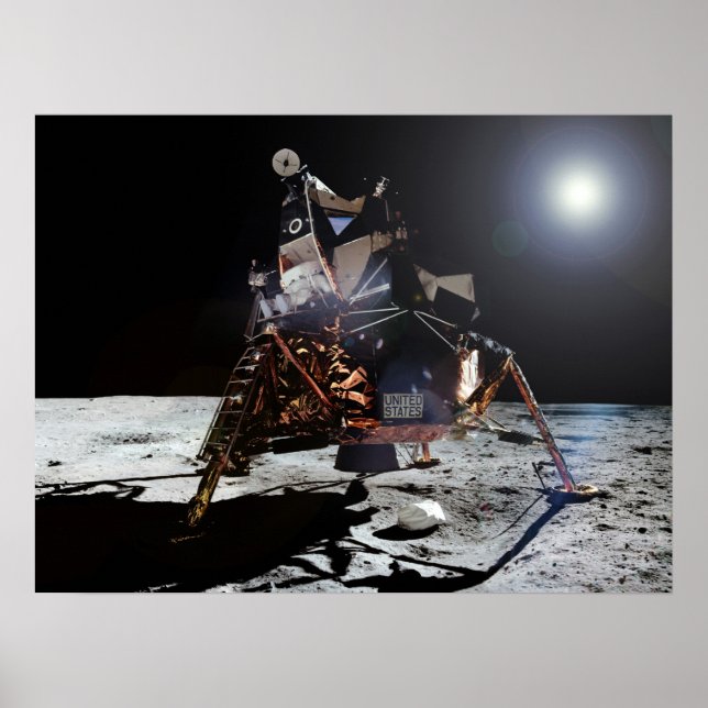 Apollo 11 Lunar Module "Eagle" on the Moon Poster (Front)