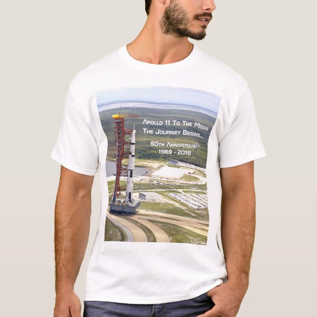 Apollo 11 Mission to the Moon Anniversary T-Shirt (Front)