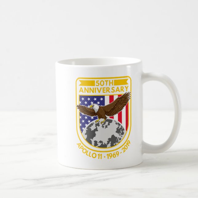 Apollo 11 Moon Landing 50th Anniversary Novelty Coffee Mug (Right)