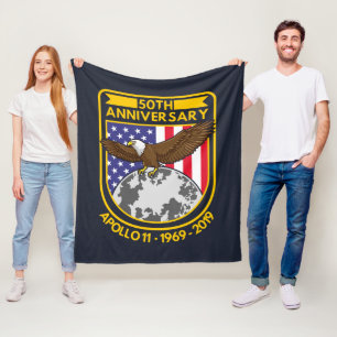 Apollo 11 Moon Landing 50th Anniversary Novelty Fleece Blanket