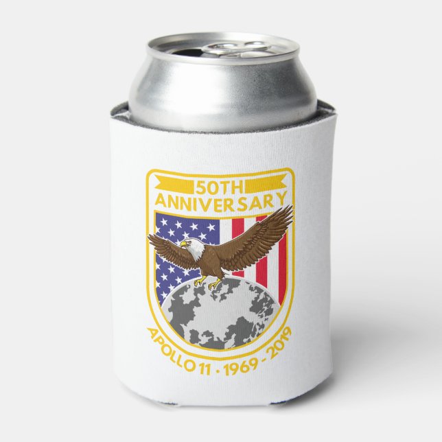 Apollo 11 Moon Landing 50th Anniversary Party Can Cooler (Can Front)