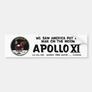APOLLO 11 MOON LANDING BUMPER STICKER