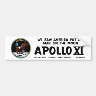 APOLLO 11 MOON LANDING BUMPER STICKER