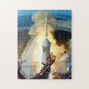 Apollo 11 Moon Landing Launch Kennedy Space Cente Jigsaw Puzzle
