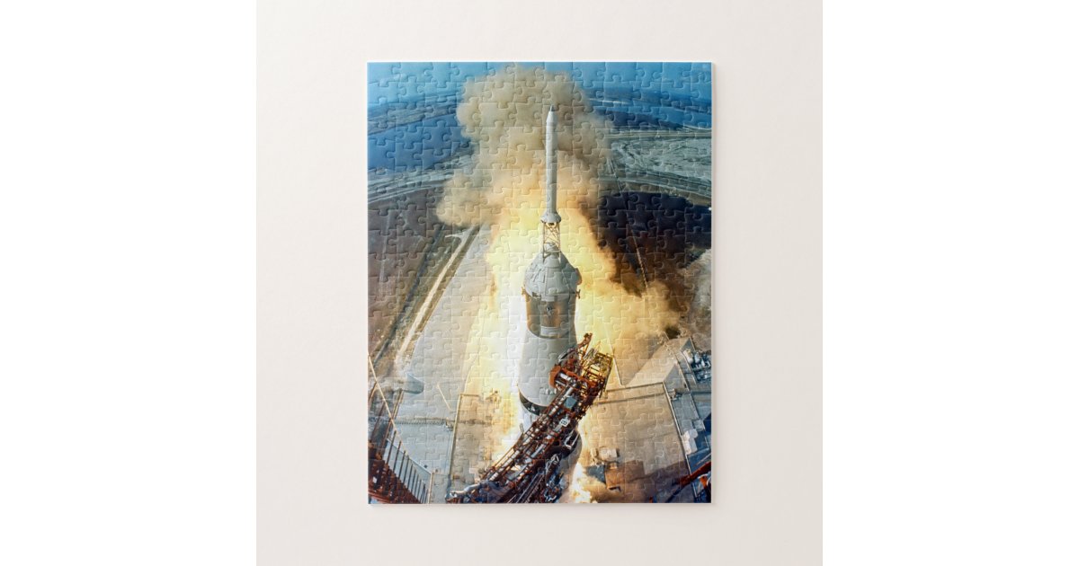 Apollo 11 Moon Landing Launch Kennedy Space Cente Jigsaw Puzzle | Zazzle