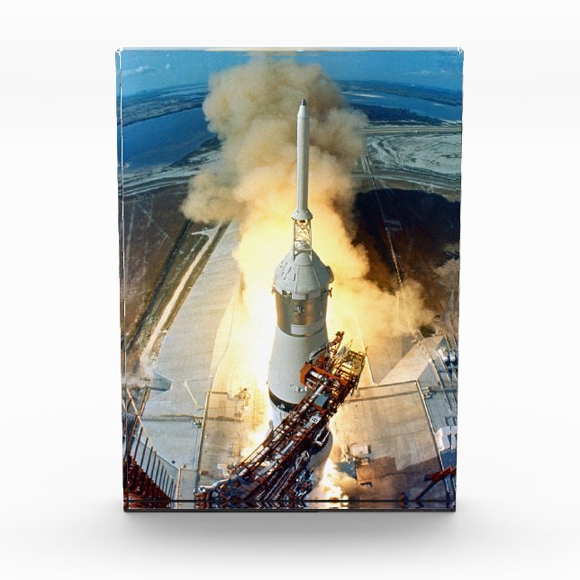 Apollo 11 Moon Landing Launch Kennedy Space Cente Photo Block (Front)