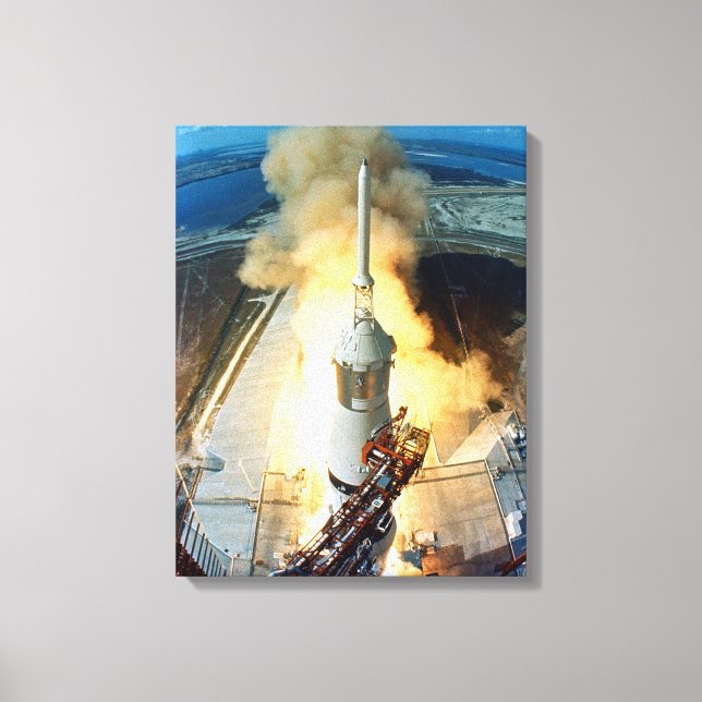 Apollo 11 Moon Landing Launch Kennedy Space Centre Canvas Print (Front)