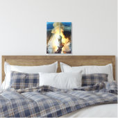 Apollo 11 Moon Landing Launch Kennedy Space Centre Canvas Print (Insitu(Bedroom))