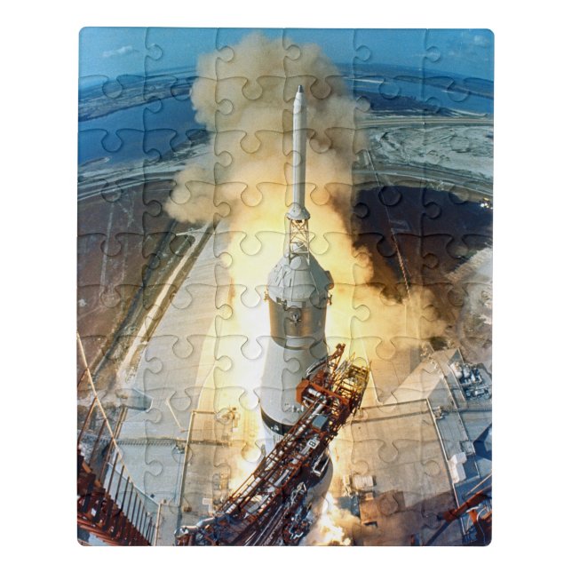 Apollo 11 Moon Landing Launch Kennedy Space Centre Jigsaw Puzzle (Puzzle Vertical)