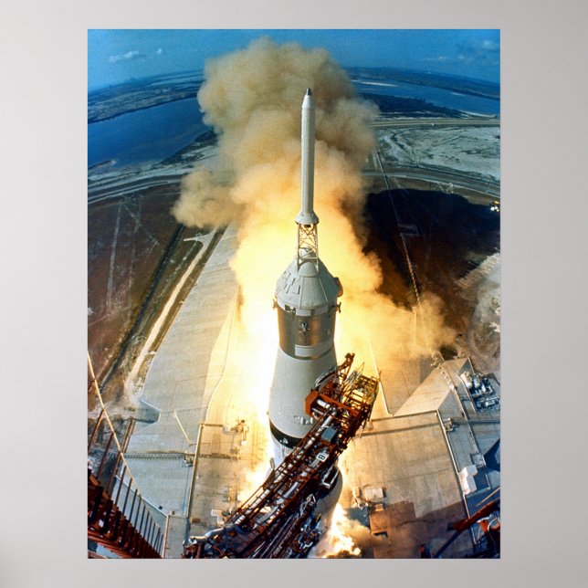 Apollo 11 Moon Landing Launch Kennedy Space Centre Poster (Front)