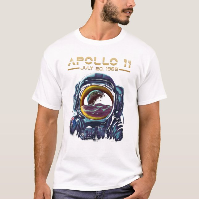 Apollo 11 NASA Space Astronaut Design T-Shirt (Front)