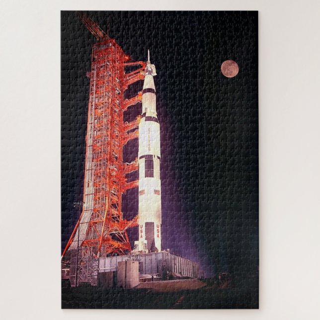 Apollo 11 Saturn V Rocket Jigsaw Puzzle (Vertical)