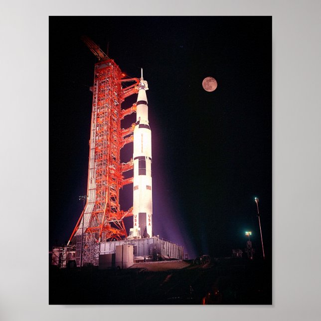 Apollo 11 Saturn V Rocket Poster (Front)