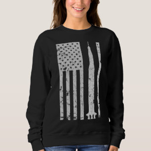 Apollo 11 Saturn V Rocket Vintage Flag Space Astro Sweatshirt