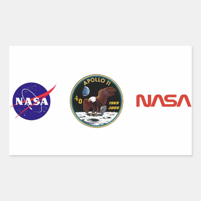 Apollo 11: We Reach The Moon Rectangular Sticker (Front)
