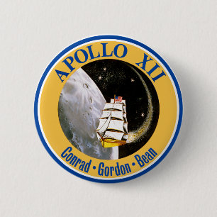Apollo 12: Back to the Moon! 6 Cm Round Badge