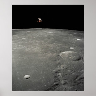 Apollo 12 Lunar Module above the Moon Poster