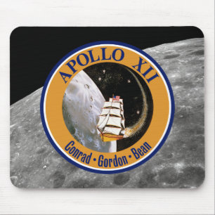 Apollo 12 Mission Patch Logo Mouse Mat