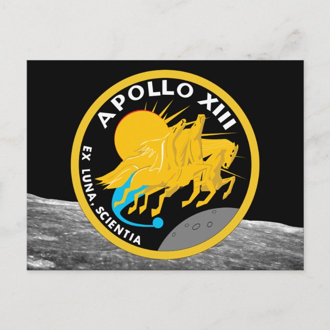 Apollo 13 NASA Mission Patch Logo Postcard (Front)