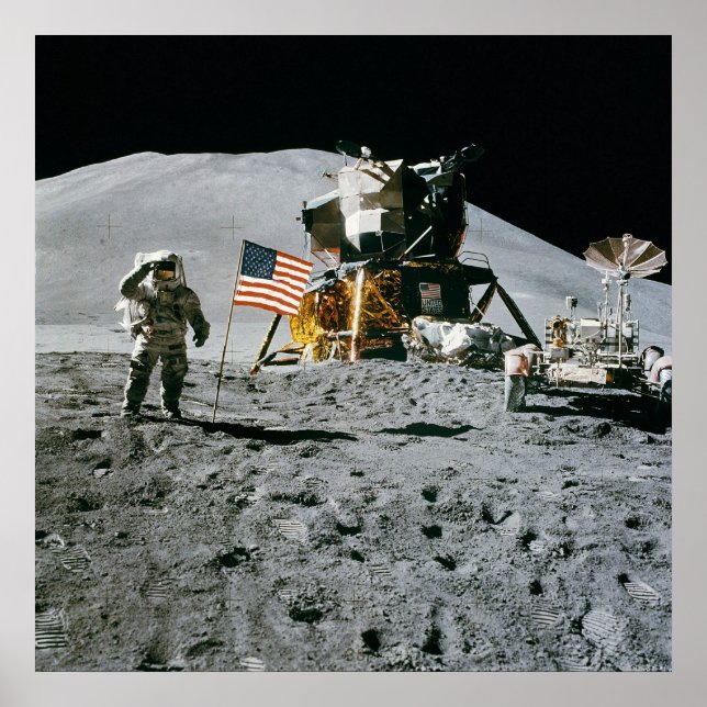 Apollo 15 Flag Rover LM Irwin Poster (Front)