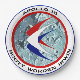 Apollo 15-insignia paper plate
