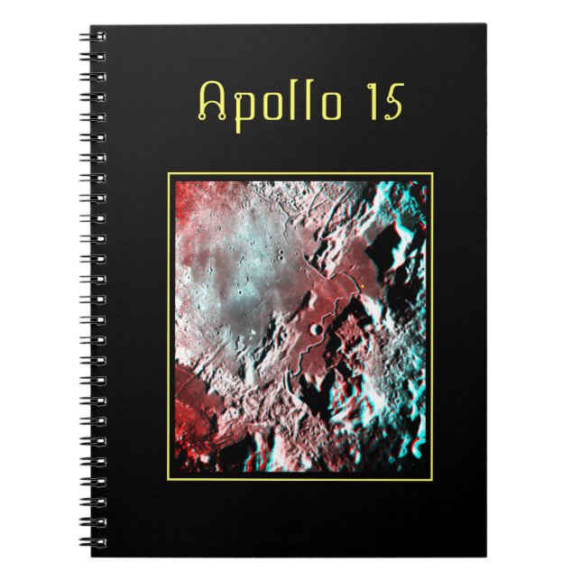 Apollo 15 Landing Site Anaglyph iPad Pro Cover Notebook (Front)
