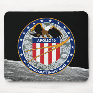 Apollo 16 NASA Mission Patch Logo Mouse Mat