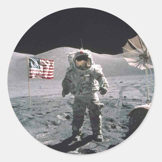 Apollo 17 Last ma on the Moon Sticker (Front)