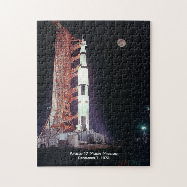 Apollo 17 Moon Mission Poster Jigsaw Puzzle (Vertical)