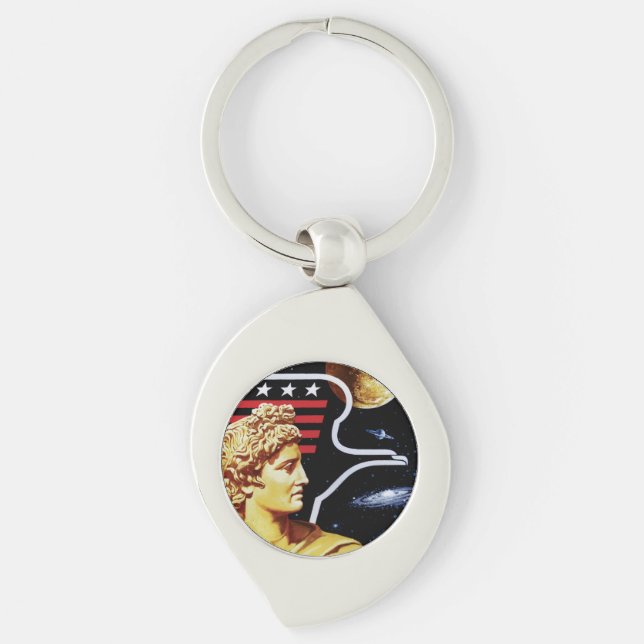 Apollo 17 NASA Mission Patch Logo Key Ring (Front)